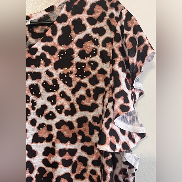 Charm and Share New Leopard Print Sublimation TShirt XXXL Size 22 - Picture 3 of 4